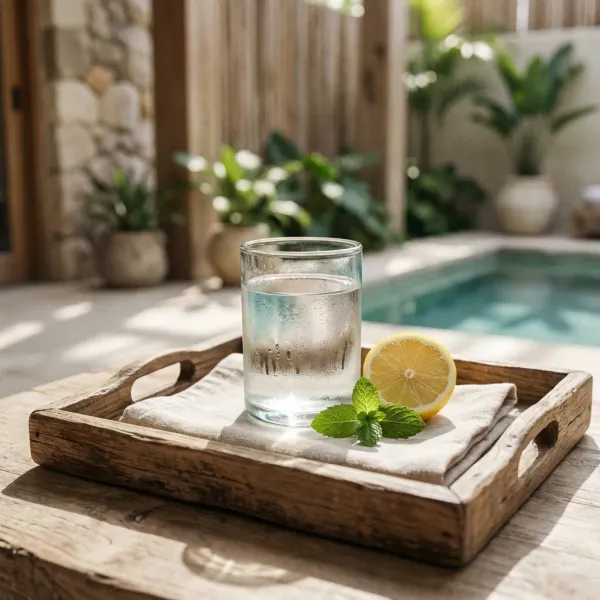 Склянка води після масажу