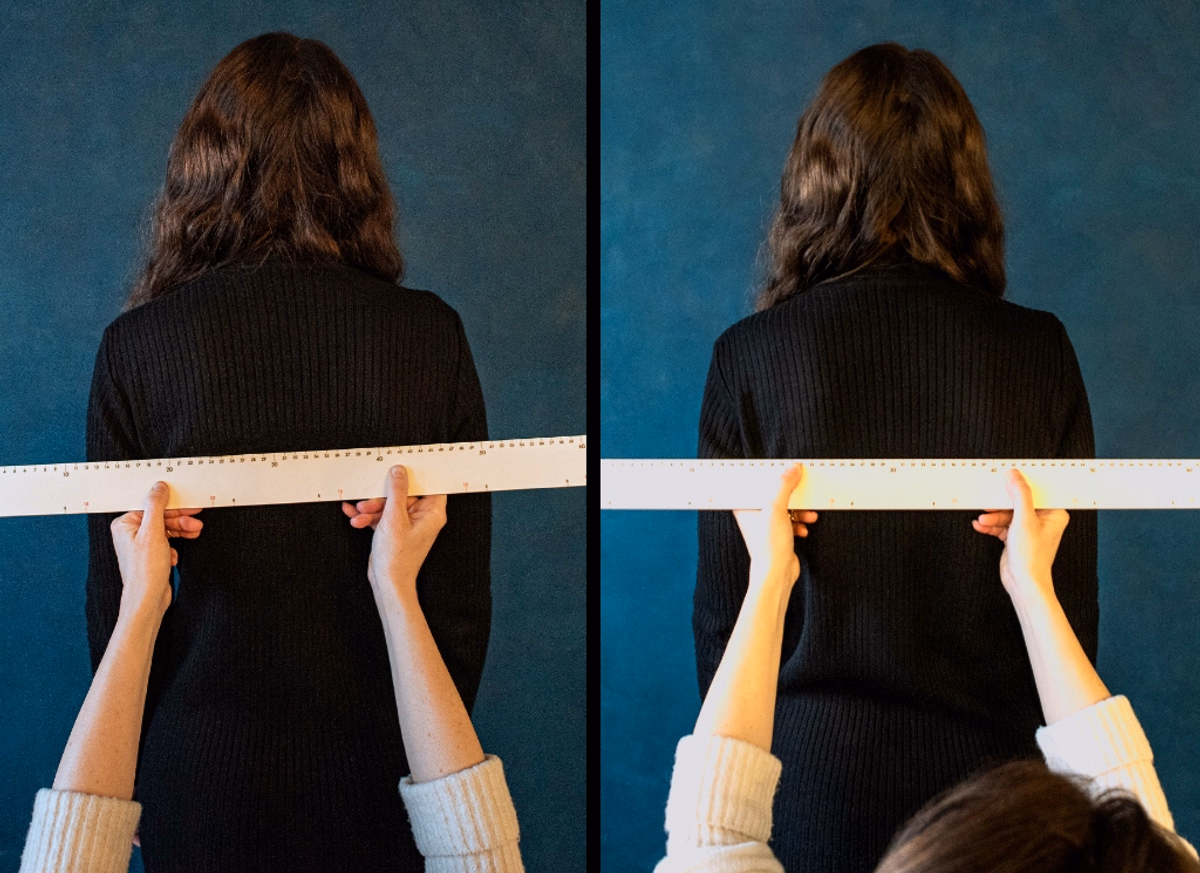 Вирівнювання лінії плечей (симетрія)